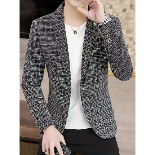 Men's Classic Houndstooth Blazer